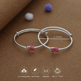 Prosper Trunk Silver Kids Bangles (0-5 Years) | 925 Hallmark | Daily Wear Gift for Kids