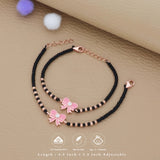 BloomWing Rose Gold Silver Kid Nazariya for Baby Hand(0 - 6months)