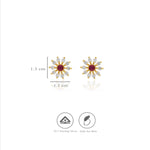925 Silver Dazzling Flower Stud Earrings