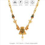 925 Sterling Silver Lord Murugan Vel Temple Necklace