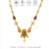 925 Sterling Silver Lord Murugan Vel Temple Necklace