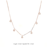 Glow Ball Rose Gold Silver Necklace