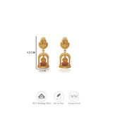 Gaja Lakshmi Archana Traditional 925 Gold Polish Silver Earring