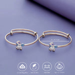 Unicorn Cartoon Adjustable 925 Silver Kid Bangles (0-5 Yrs)