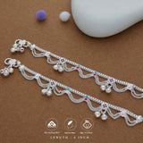 Chain Design Traditional 925 Silver Kid Anklet(1-2 Yrs)