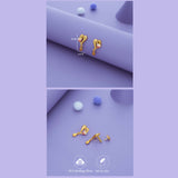Sweetheart Glow Gold Polish 925 Silver Drop Earring