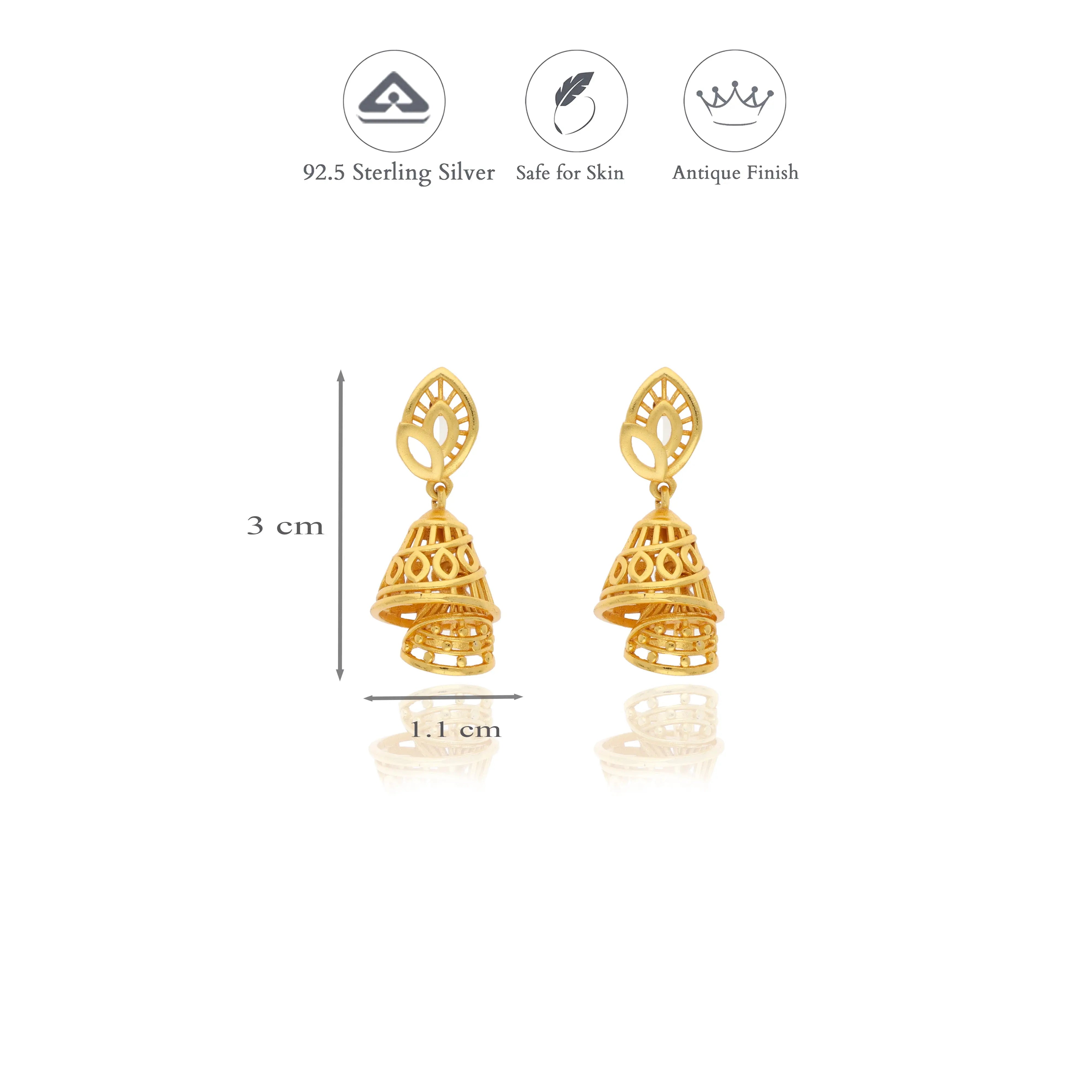 Leaf Cascade 925 Silver Jhumka