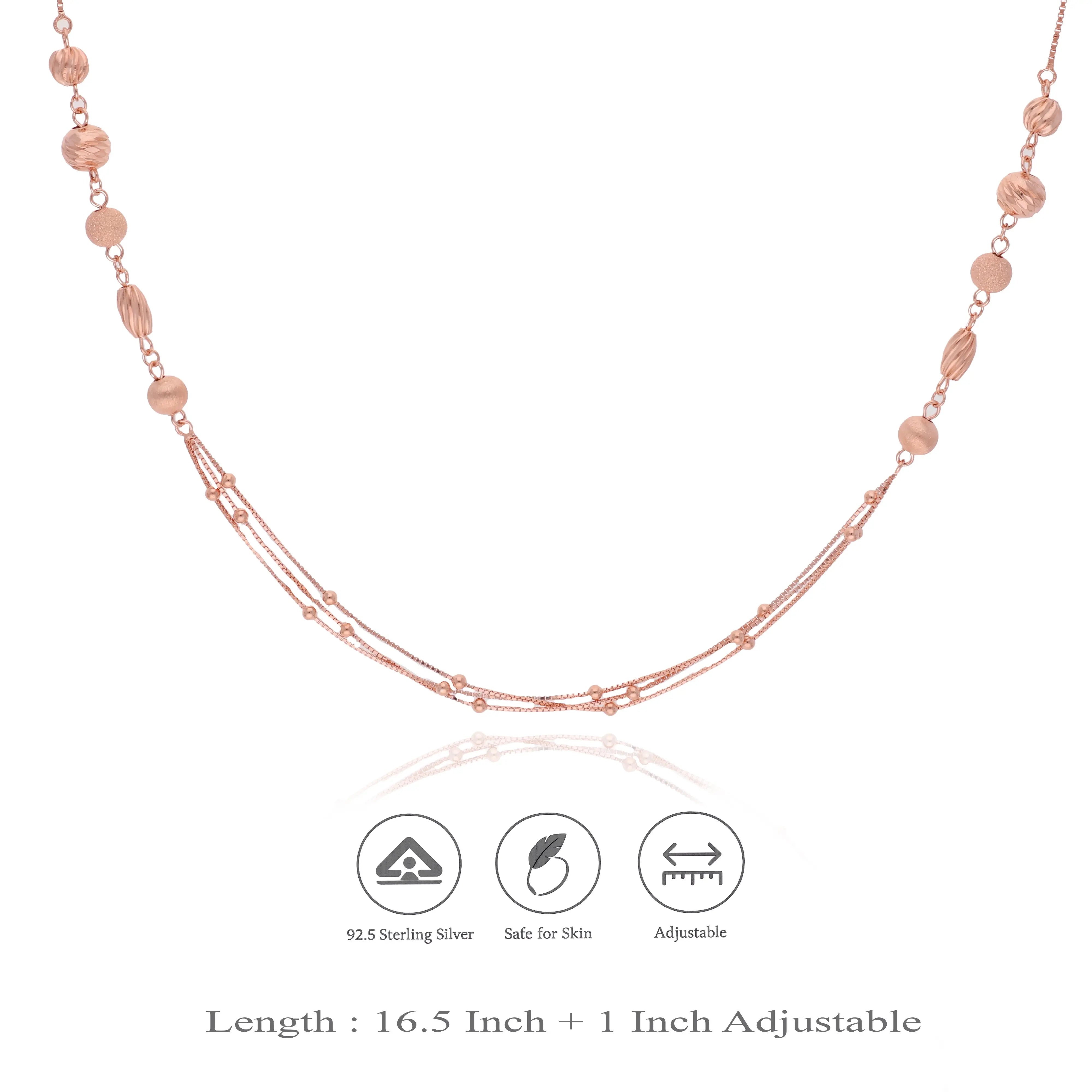 925 Sterling Silver Multi-Strand Necklace