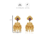 Ashta Lakshmi Gold Polish 925 Traditional Jhumka