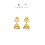 Miraya Glow Gold Polish 925 Silver Traditional Jhumkas