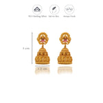 925 Sterling Silver Traditional Lakshmi Temple Jhumkas