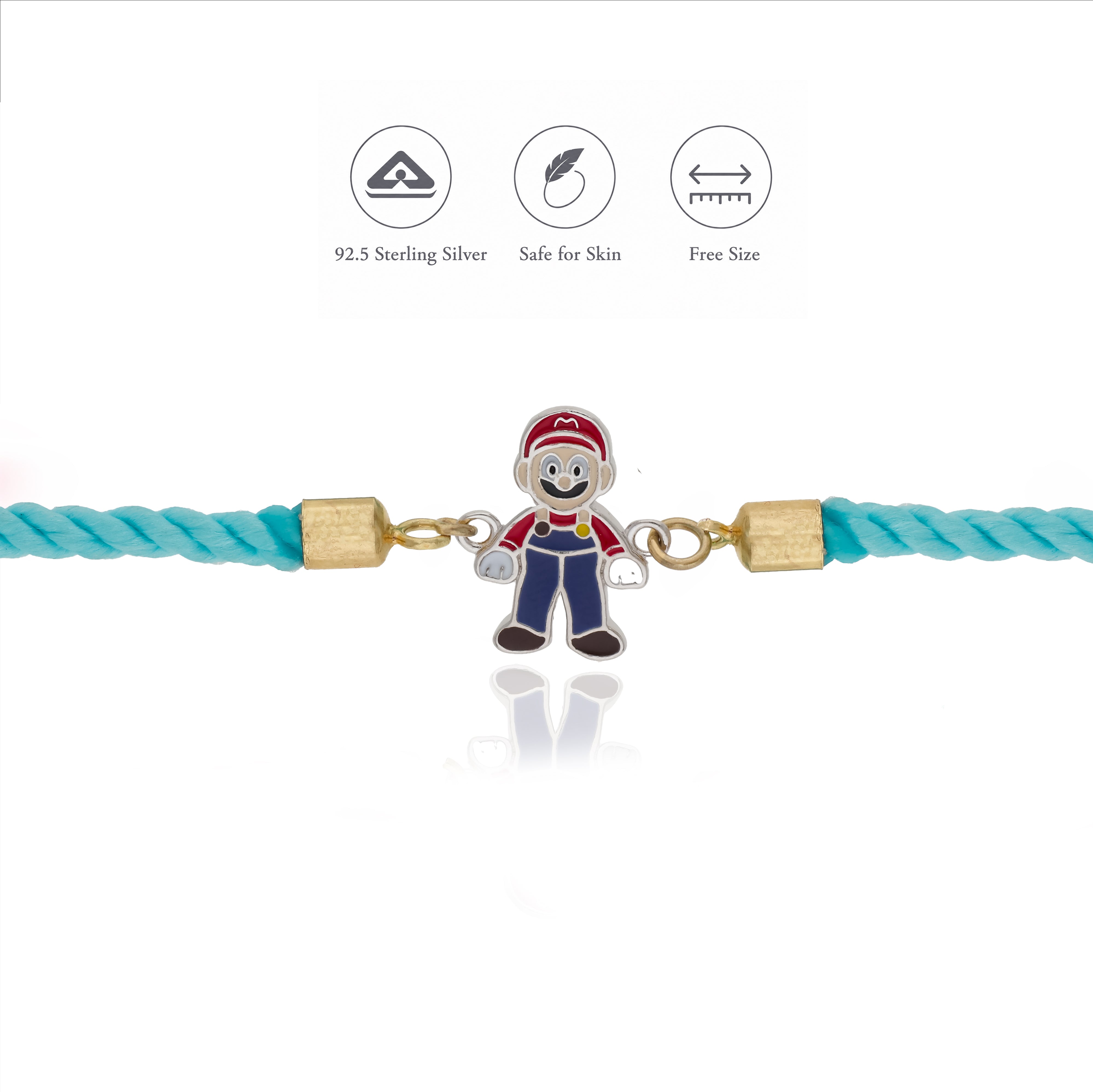 Happy Joker 925 Silver Rakhi