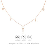 925 Silver Blossom and Leaf Stone Charm Chain Necklace
