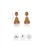 925 Silver Kamala Mayura Kempu Jhumkas