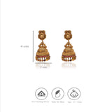 925 Silver Kamala Mayura Kempu Jhumkas