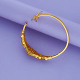 925 Silver Temple Jewellery Lakshmi Peacock Carved Bangle