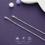 Minimalist Stone Kids 925 Silver Kids Anklet (New Born)