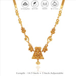 Ganesha Temple 925 Sterling Silver Necklace.