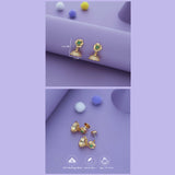 Sitara Floral Gold Polish 925 Silver Traditional Kid Earring
