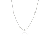 Star Stone Charm 925 Sterling Silver Chain Necklace