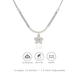 925 Sterling Silver Flower Charm Necklace
