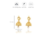 Swirl Peacock Pearl 925 Silver Jhumkas