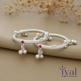 Enchanting Silver Anklet for Baby Girl with Bells