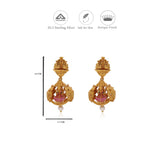 Padma-Lakshmi Gold Polish 925 Silver Traditional Jhumka