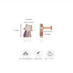 Rainbow Star Kids Silver Earrings (3+ Yrs)