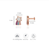 Rainbow Star Kids Silver Earrings (3+ Yrs)