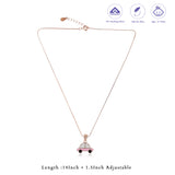 Cheery Car Rose Gold Polish 925 Silver Kids Chain Pendant (3+ Years)
