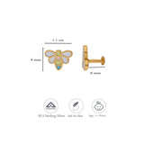 Butterfly Bliss 925 Sterling Silver Kids Stud Earrings (3+ Yrs)