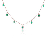 Green Emerald 925 Silver Charm Necklace