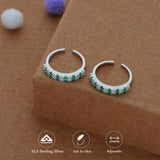 Green Dew Sparkle 925 Silver Toering