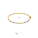 Crystal Line Gold Polish 925 Silver Kada