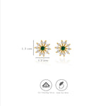925 Silver Dazzling Flower Stud Earrings