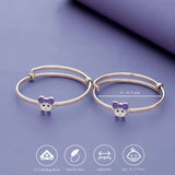 Cute Hello Kitty 925 Silver Kid Bangles (0-5 Yrs)