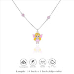 925 Sterling Silver Fairy Girl Charm Pendant for Kids