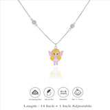 925 Sterling Silver Fairy Girl Charm Pendant for Kids