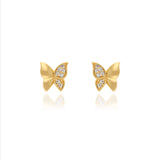 925 Silver Flutter Sparkle Kids Studs