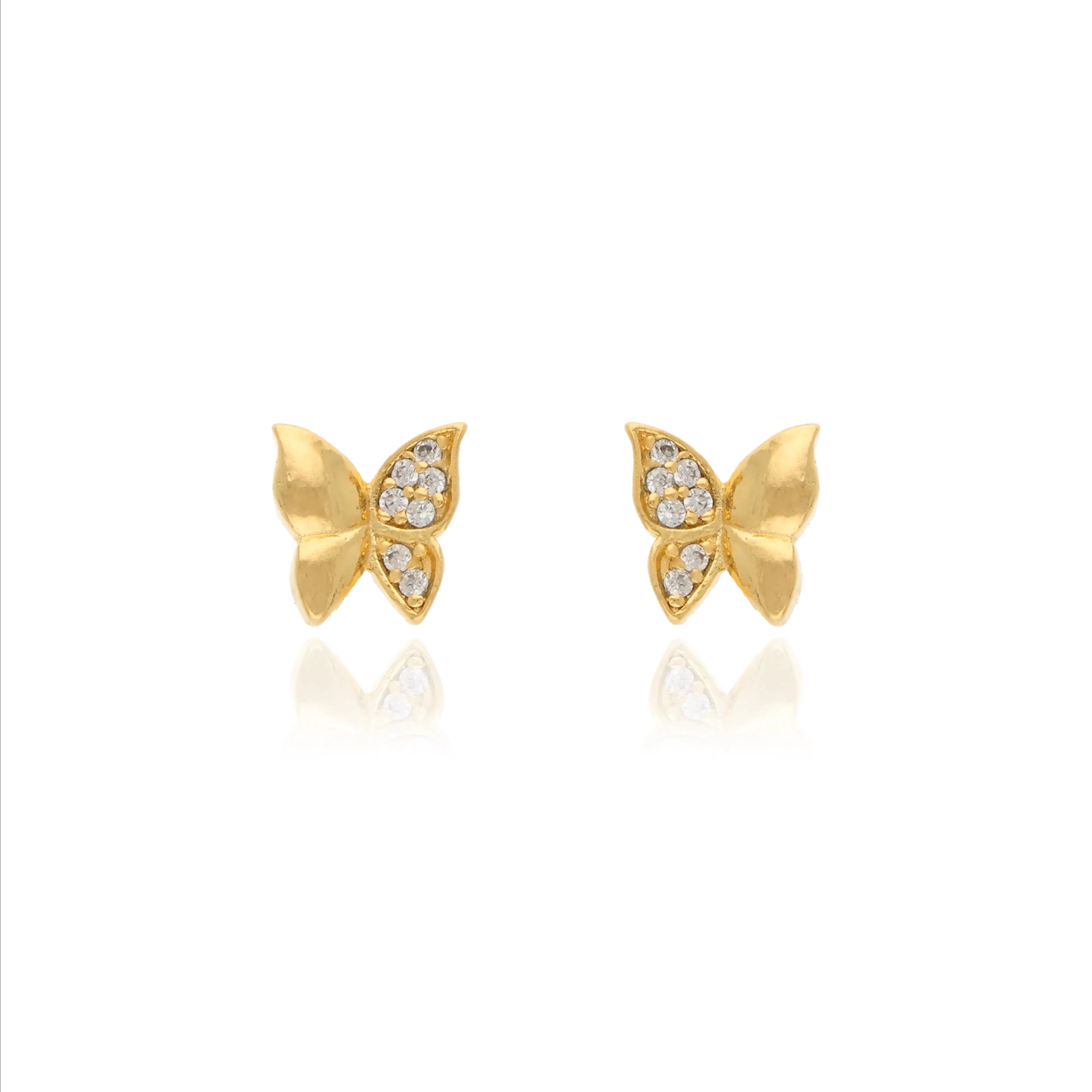 925 Silver Flutter Sparkle Kids Studs