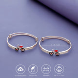 925 Silver Joyful Bicycle Kids Bangles (0-5 Yrs)