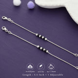 Drishti Bead 925 Silver Kids Anklet(0-6 Months)