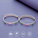 Flower Bow 925 Silver Kids Bangles (0-5 Yrs)