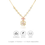 925 Silver Floral Charm Necklace
