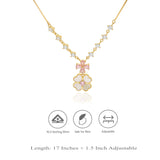 925 Silver Floral Charm Necklace