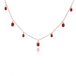 Red Ruby 925 Silver Charm Necklace