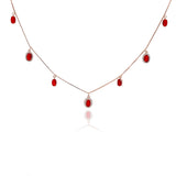 Red Ruby 925 Silver Charm Necklace
