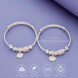 Cloud Kitten 999 Silver Kid Bangles