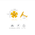 Yellow Silver kids Stud